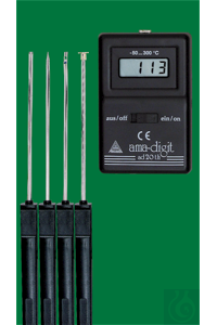 Thermomètre électronique numérique, ad 20 th, -50...+300 Résolution 0,1°C de -50°C à env. 180°C,...